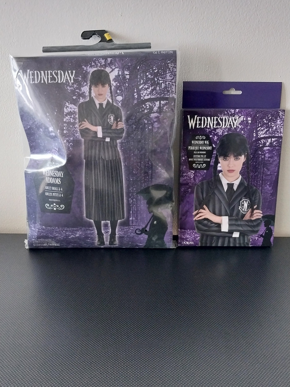 Wednesday Addams Halloween/Cosplay Costume  With Wig